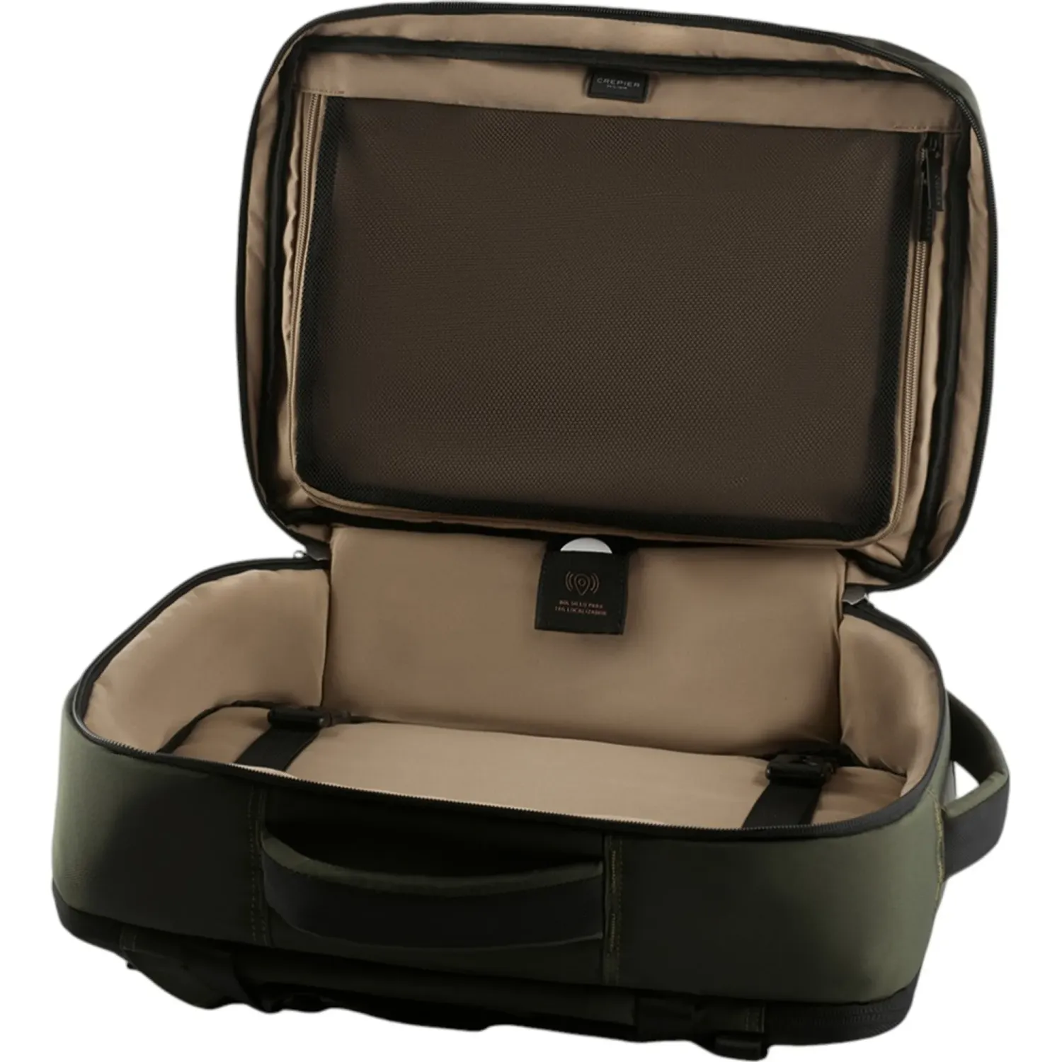 Mochila Crepier Viajera Unisex Burneo 3.0 Grande color verde | Platanitos