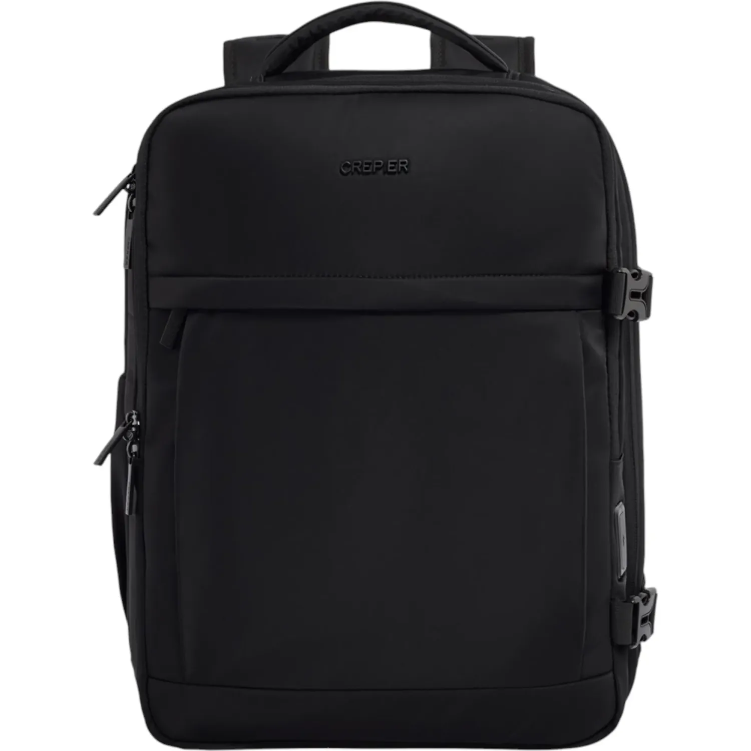 Mochila Crepier Viajera Unisex Dallas 2.0 Grande color negro | Platanitos