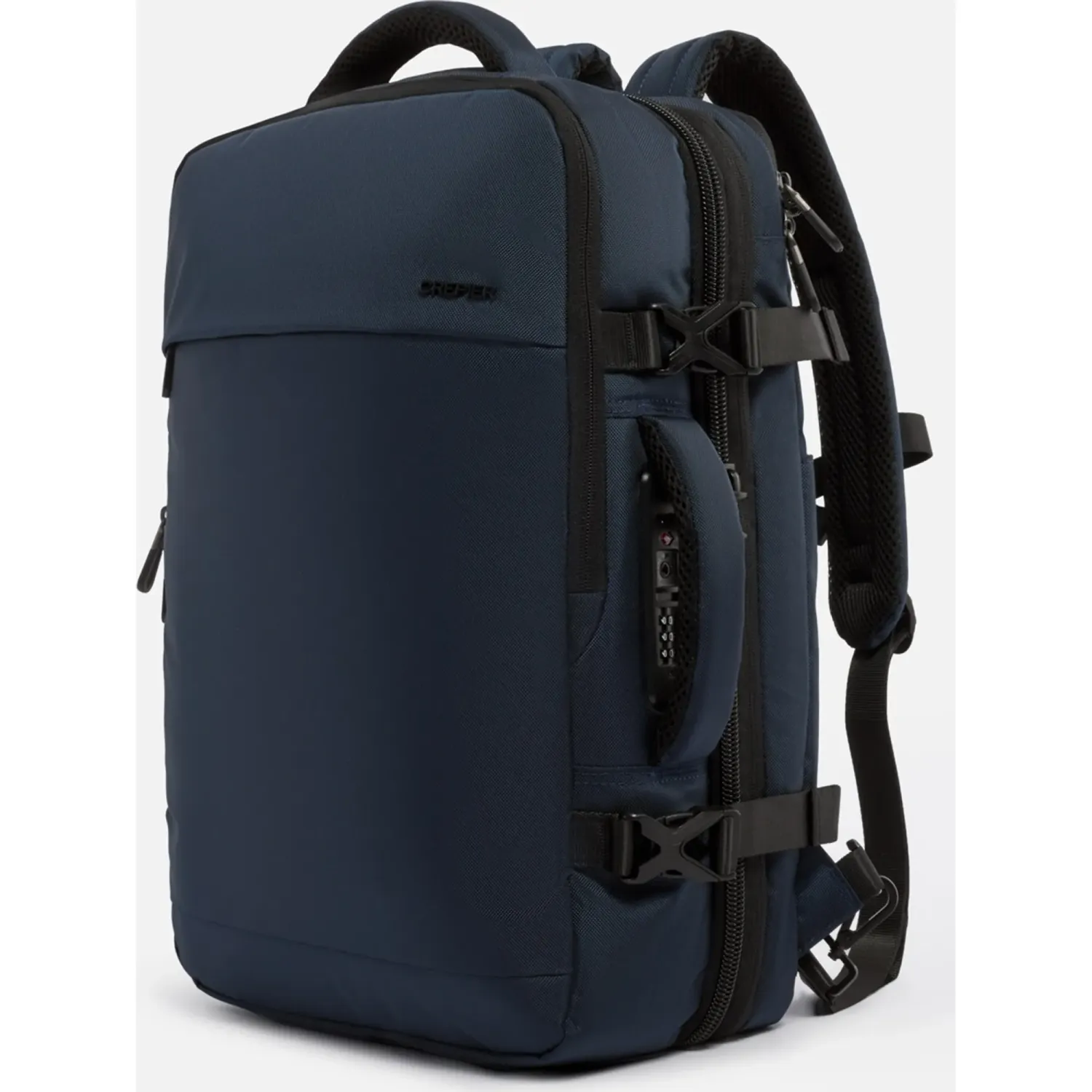 Mochila Crepier Viajera Unisex Preston 3.0 Grande color azul | Platanitos