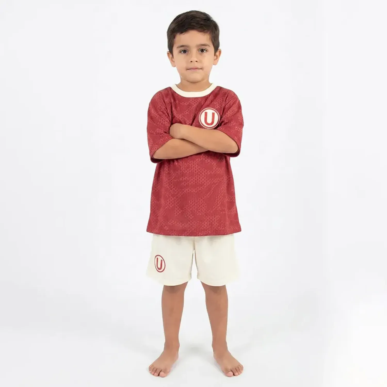 Pijama Kayser Universitario Niño color guinda | Platanitos