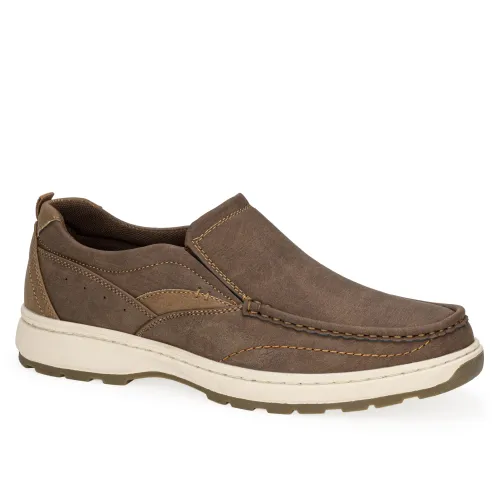 Mocasin Just4U Caballero M Ivan color marron | Platanitos