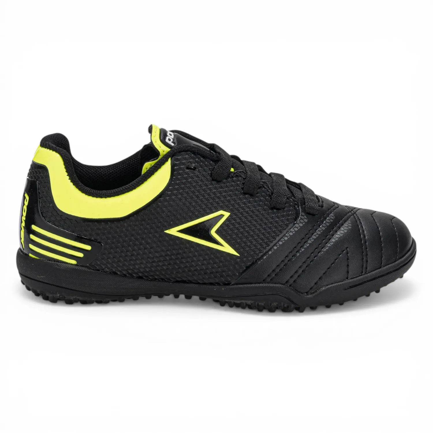 Zapatillas Power De Futbol Niño Torino color negro / verde | Platanitos