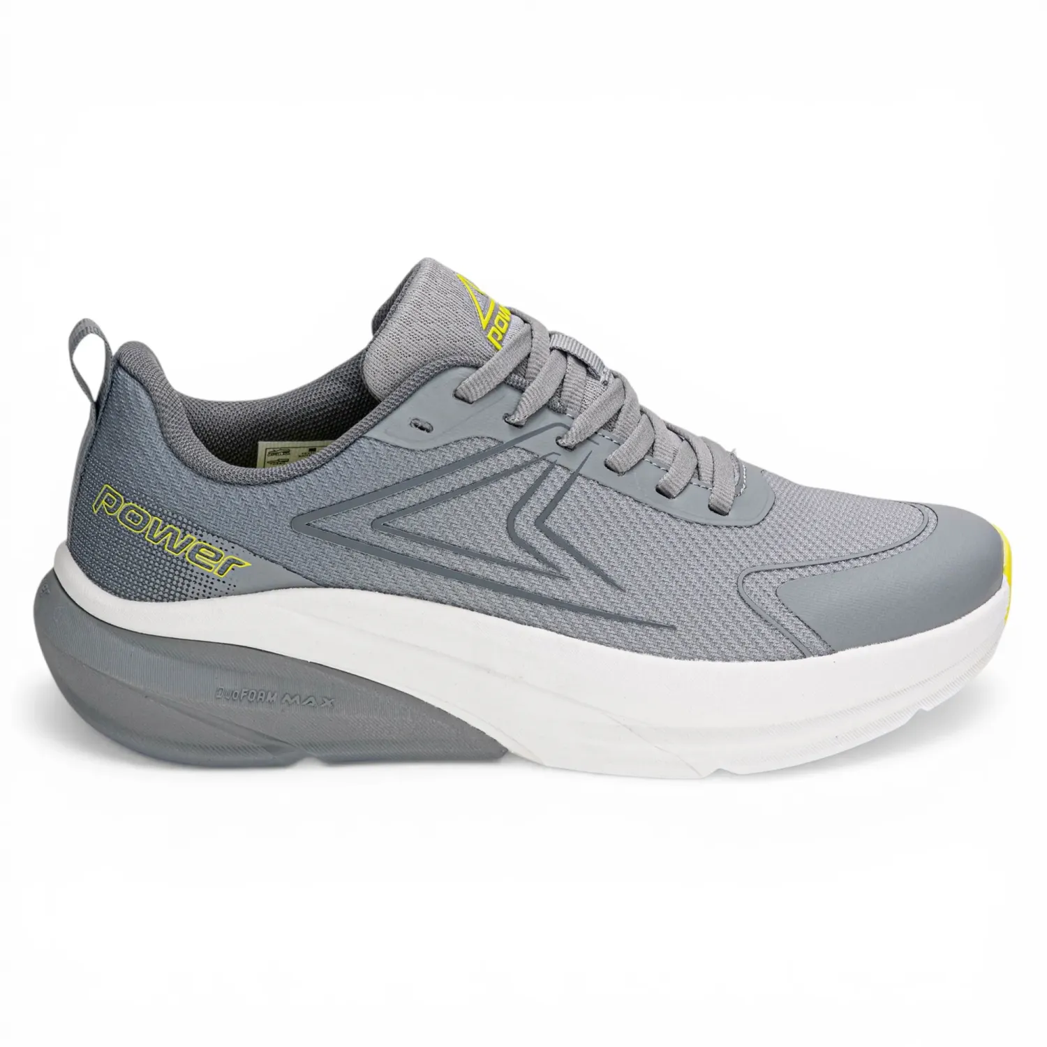 Zapatillas Power Running Hombre Duofoam Max 500 color gris / verde | Platanitos