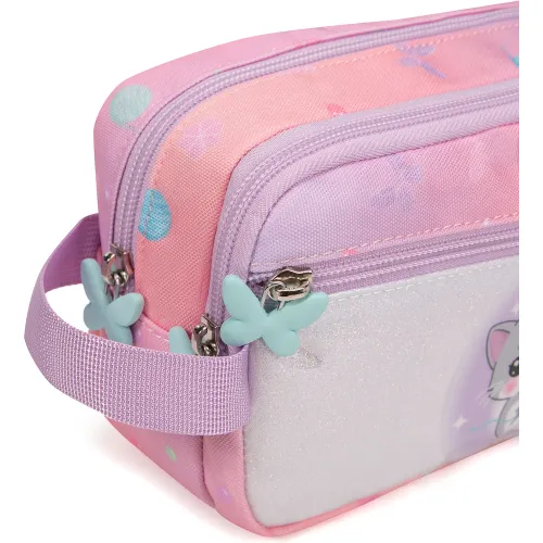 PORTA Cartuchera Escolar Niña Loren Butterfly Cat