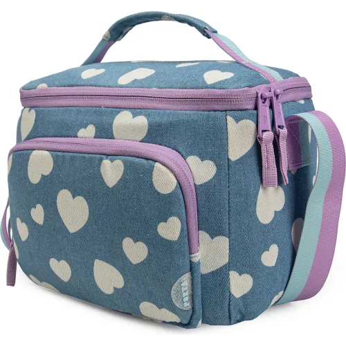 PORTA Lonchera Escolar Niña Aura Denim Hearts