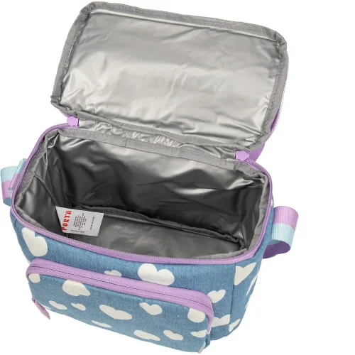 PORTA Lonchera Escolar Niña Aura Denim Hearts