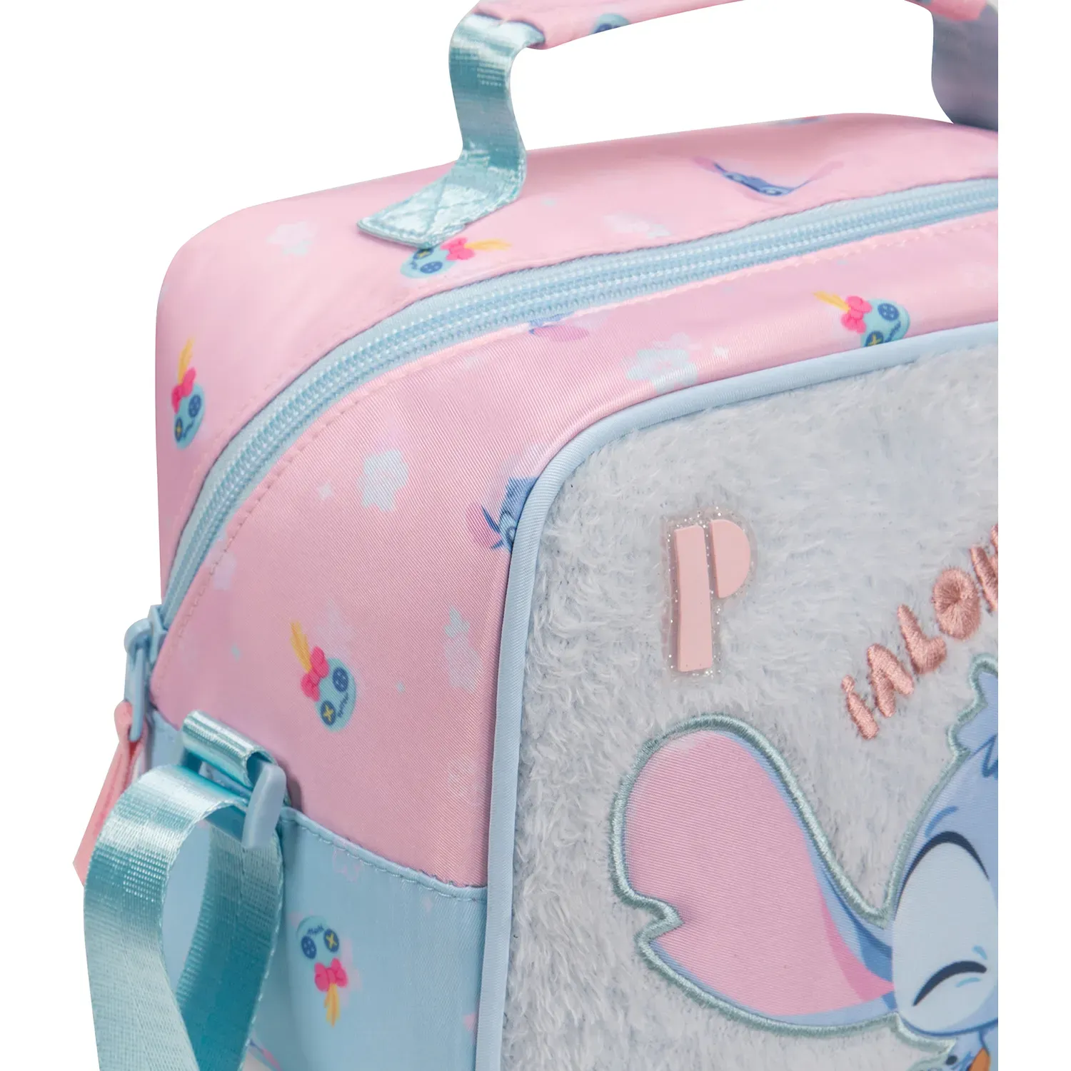 Lonchera Porta Escolar Niña Vany Stitch & Scrump color rosado | Platanitos