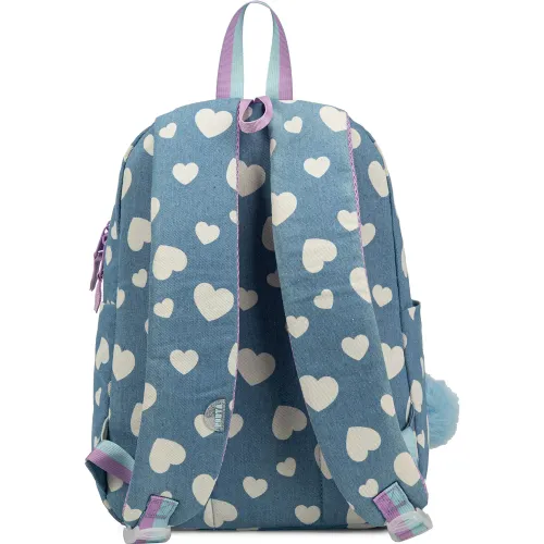 PORTA Mochila Escolar Niña Aura Denim Hearts