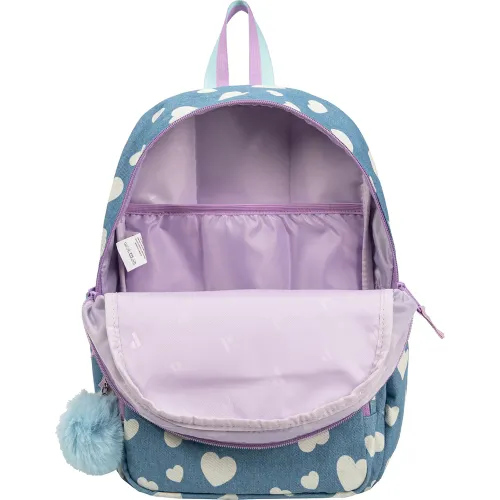 PORTA Mochila Escolar Niña Aura Denim Hearts