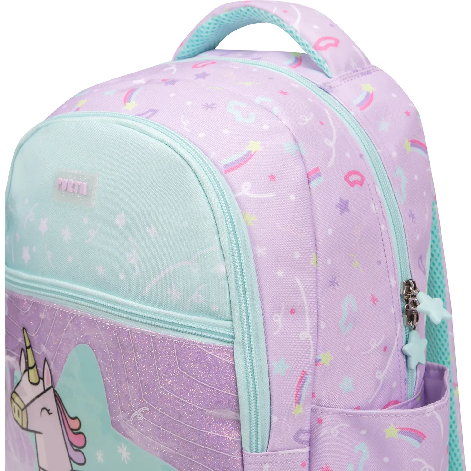 Mochila Porta Escolar Niña Loren Unicorn Party color multicolor | Platanitos