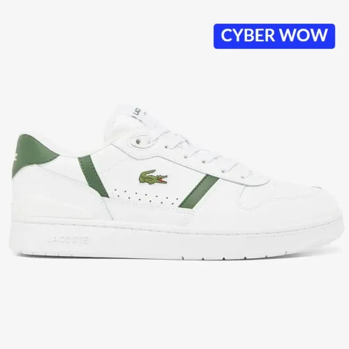 Zapatillas Lacoste Urbanas Hombre T-Clip Set color blanco | Platanitos