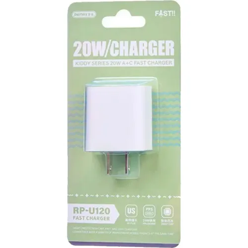REMAX Cargador Rápido Remax Rp-U120 20w Blanco Usb-A + Usb-C