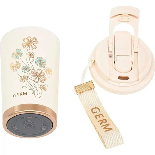 GERM Vaso Térmico Germ Trébol Blanco 390ml Acero Inoxidable