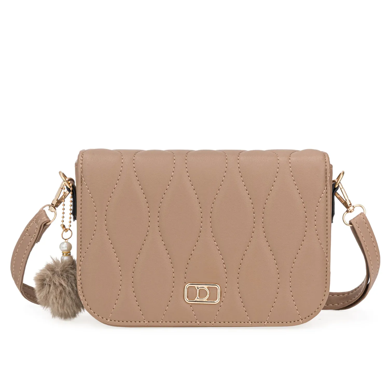 Cartera Limoni De Vestir Linay color topo | Platanitos
