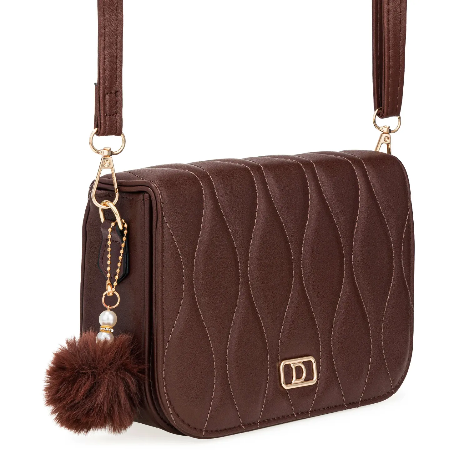 Cartera Limoni De Vestir Linay color marron | Platanitos