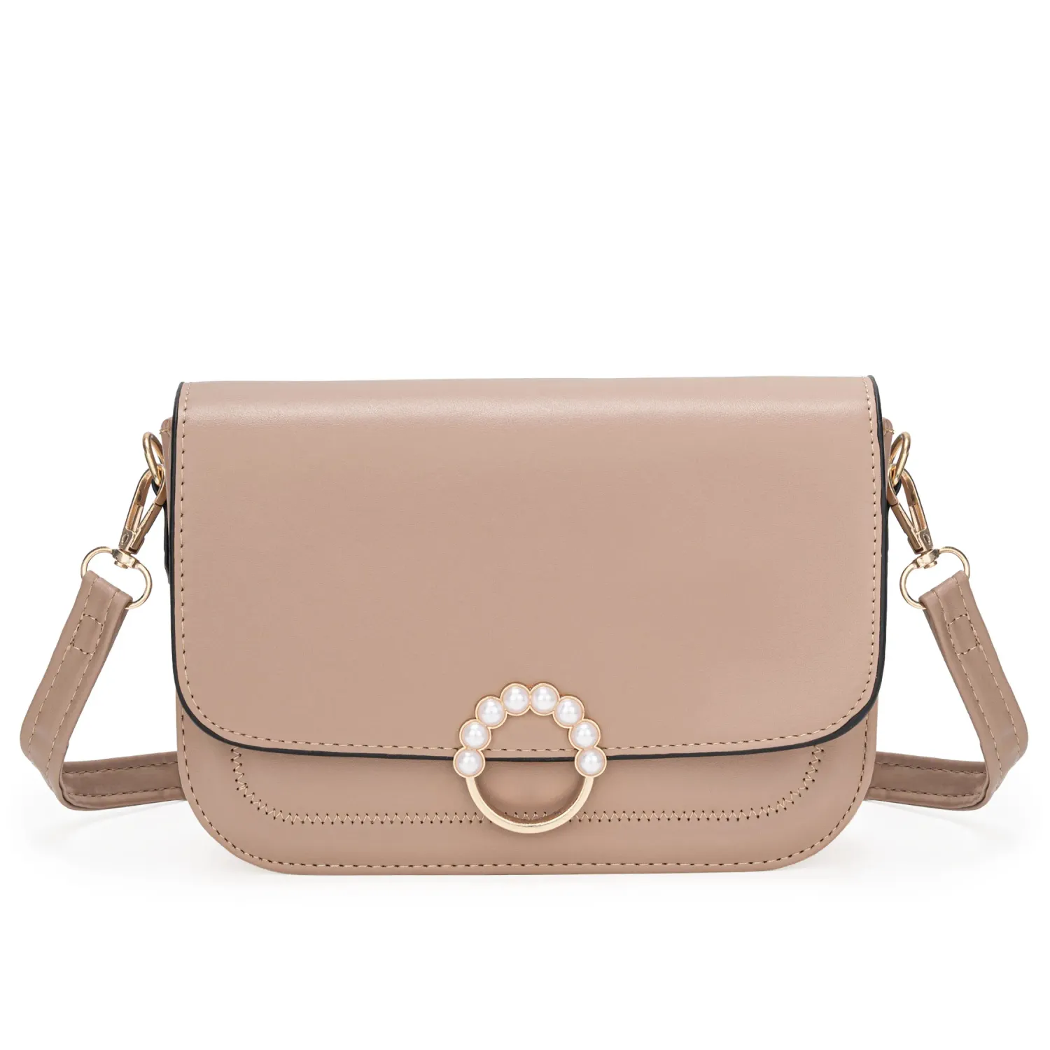 Cartera Limoni De Vestir Mena color nude oscuro | Platanitos