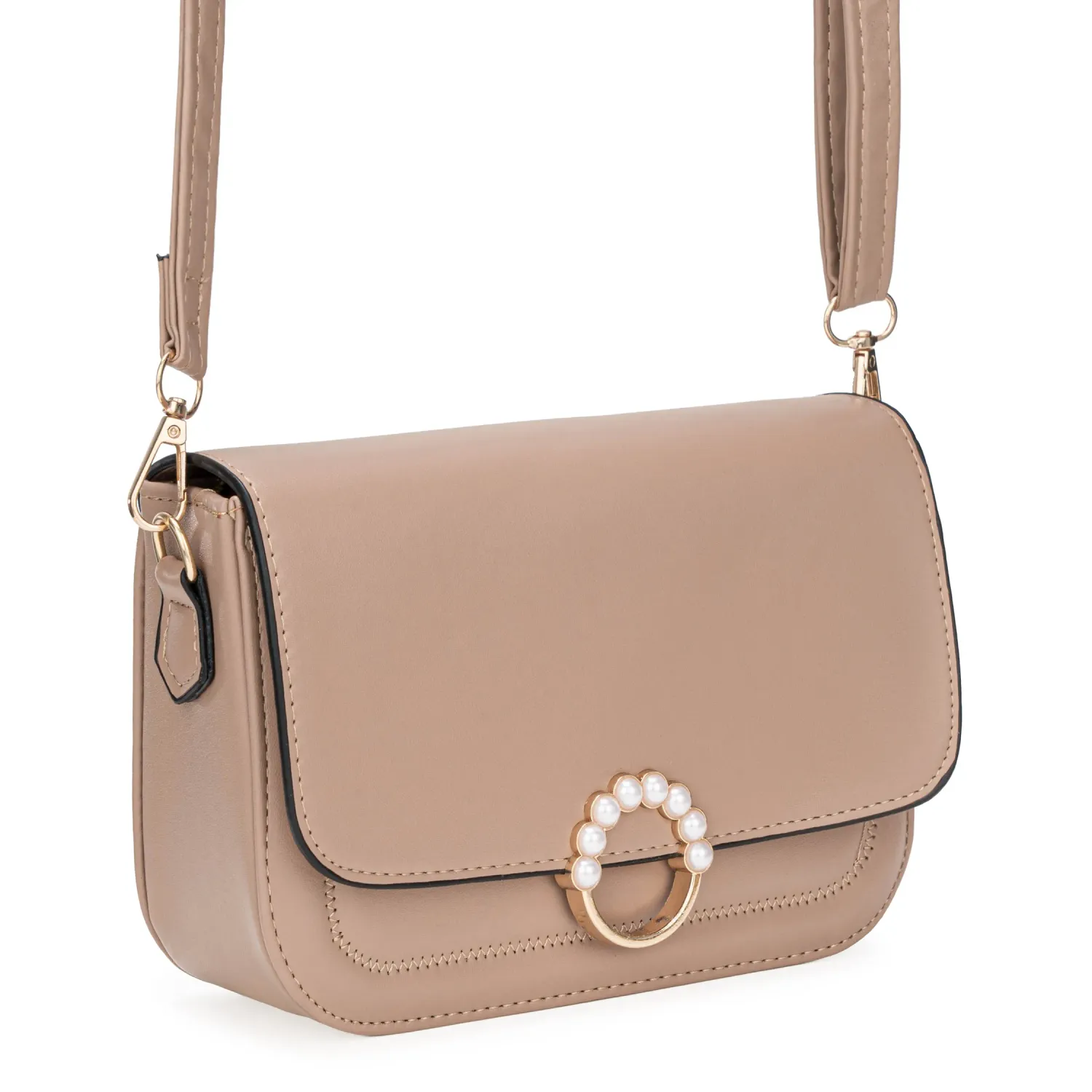 Cartera Limoni De Vestir Mena color nude oscuro | Platanitos