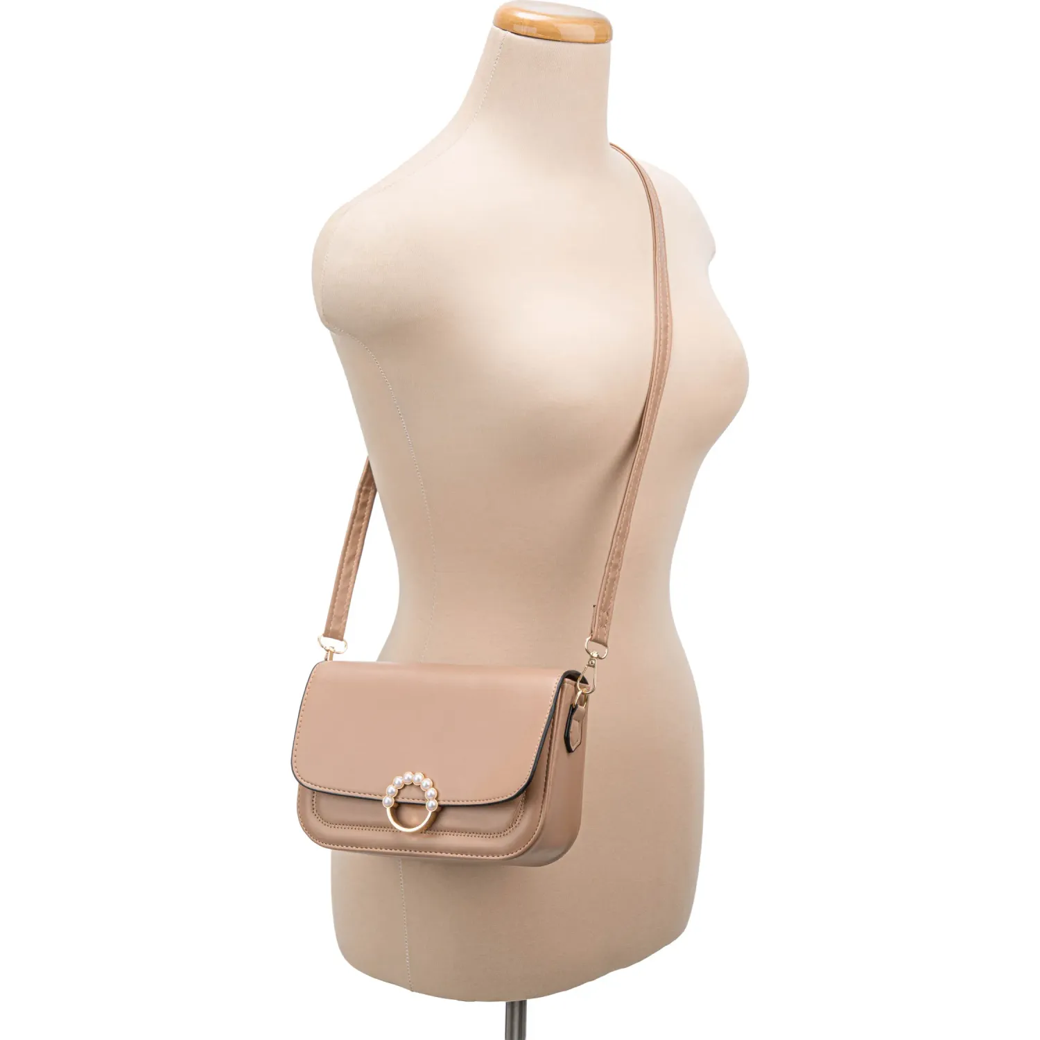 Cartera Limoni De Vestir Mena color nude oscuro | Platanitos
