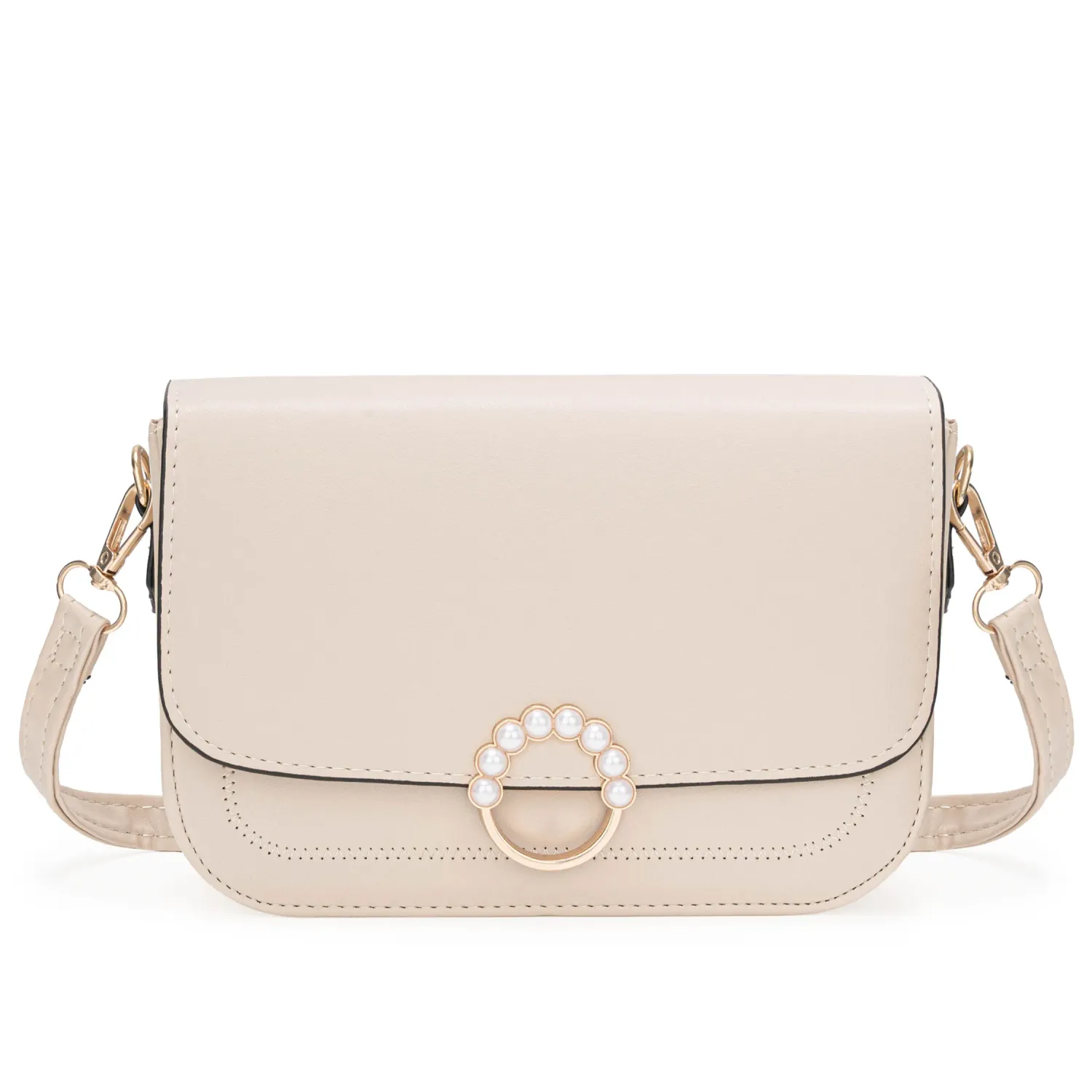 Cartera Limoni De Vestir Mena color beige | Platanitos