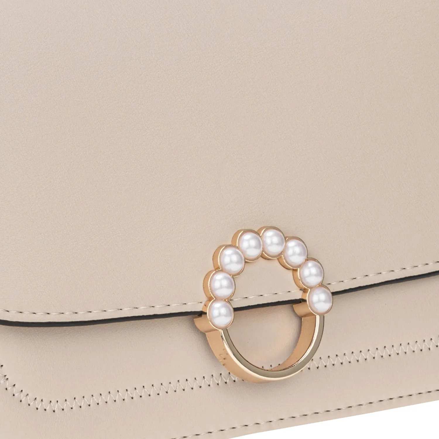 Cartera Limoni De Vestir Mena color beige | Platanitos