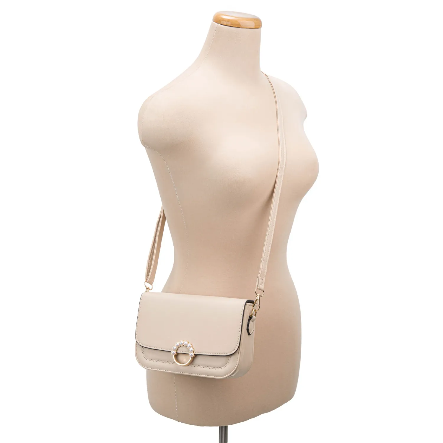 Cartera Limoni De Vestir Mena color beige | Platanitos