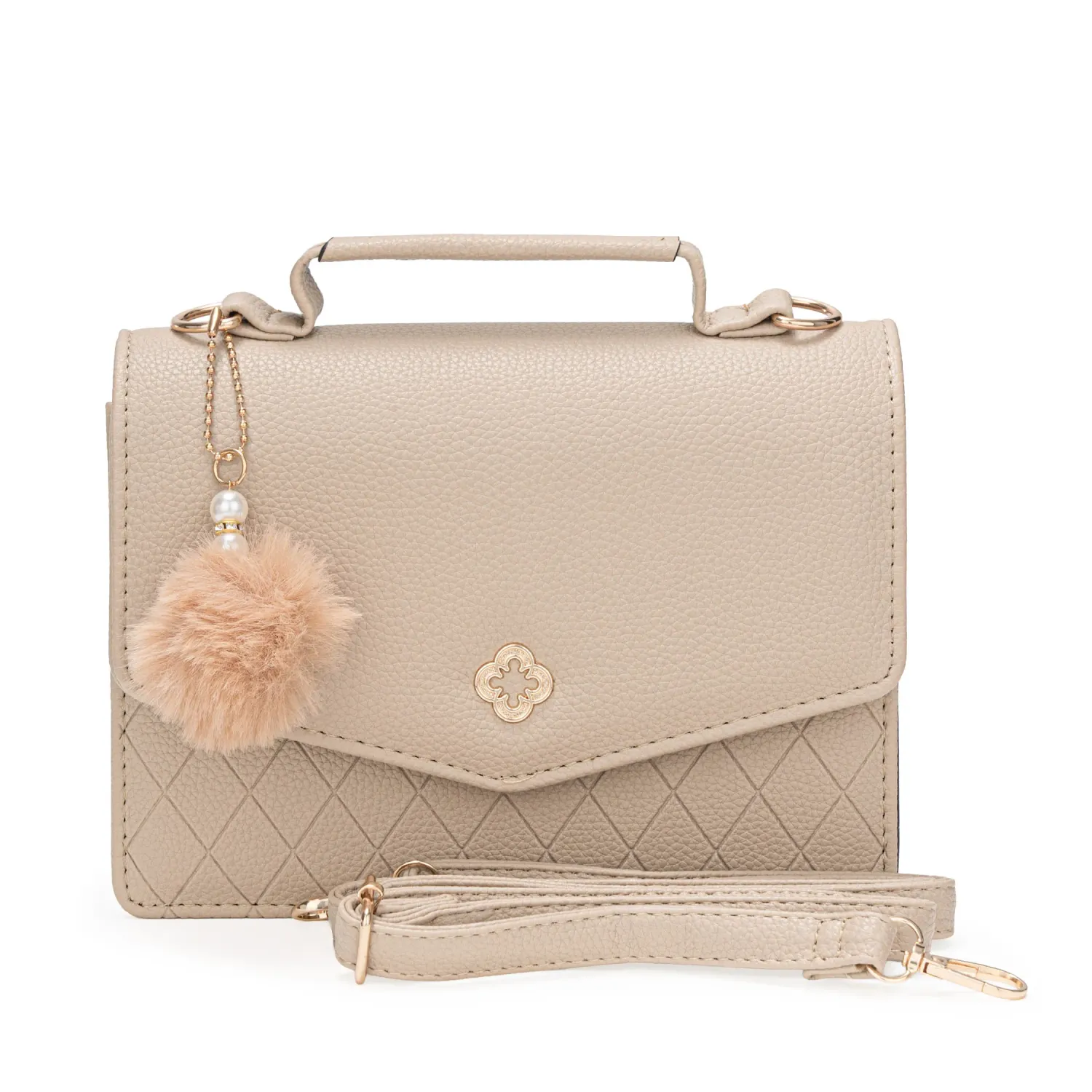 Cartera Limoni De Vestir Nesso color beige | Platanitos