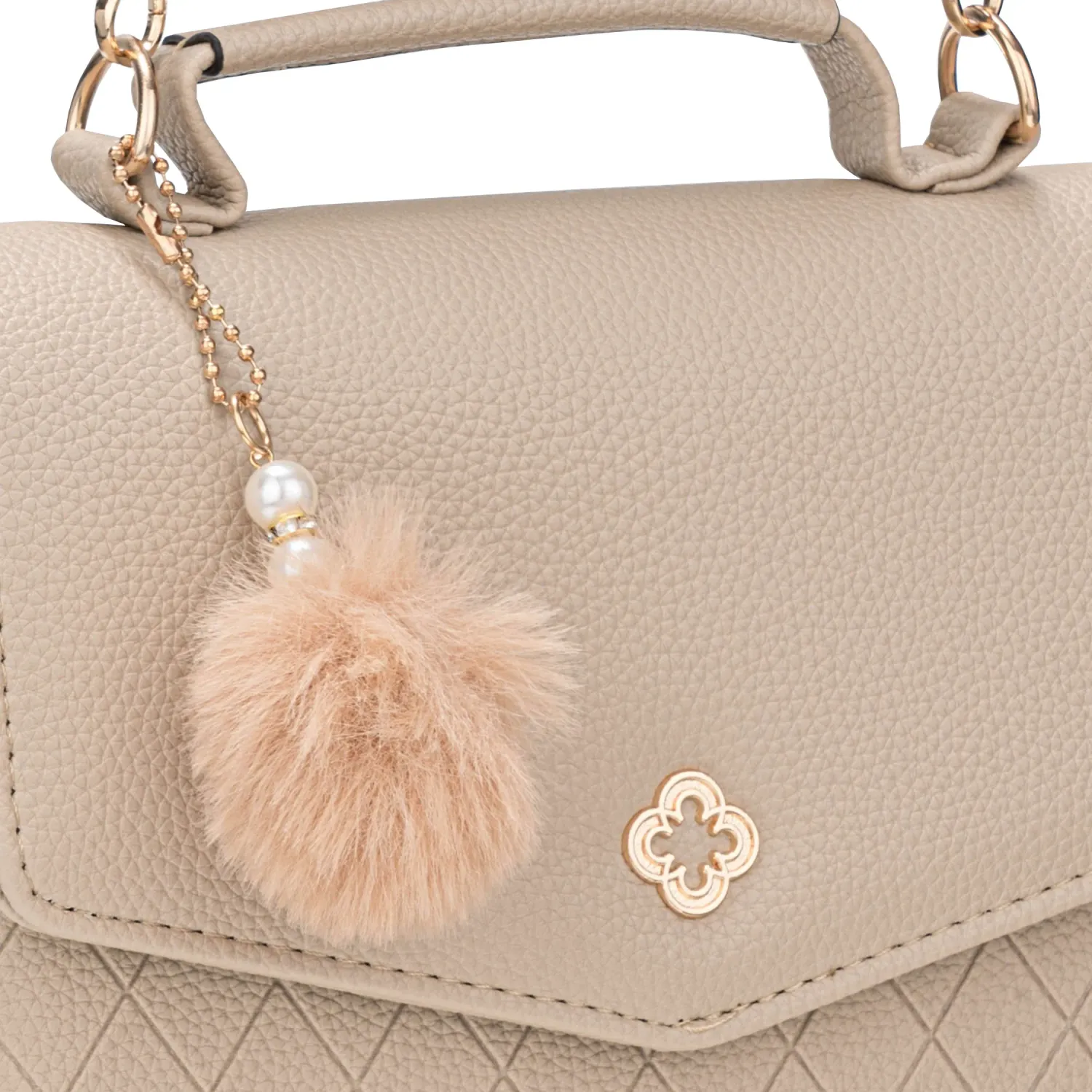 Cartera Limoni De Vestir Nesso color beige | Platanitos
