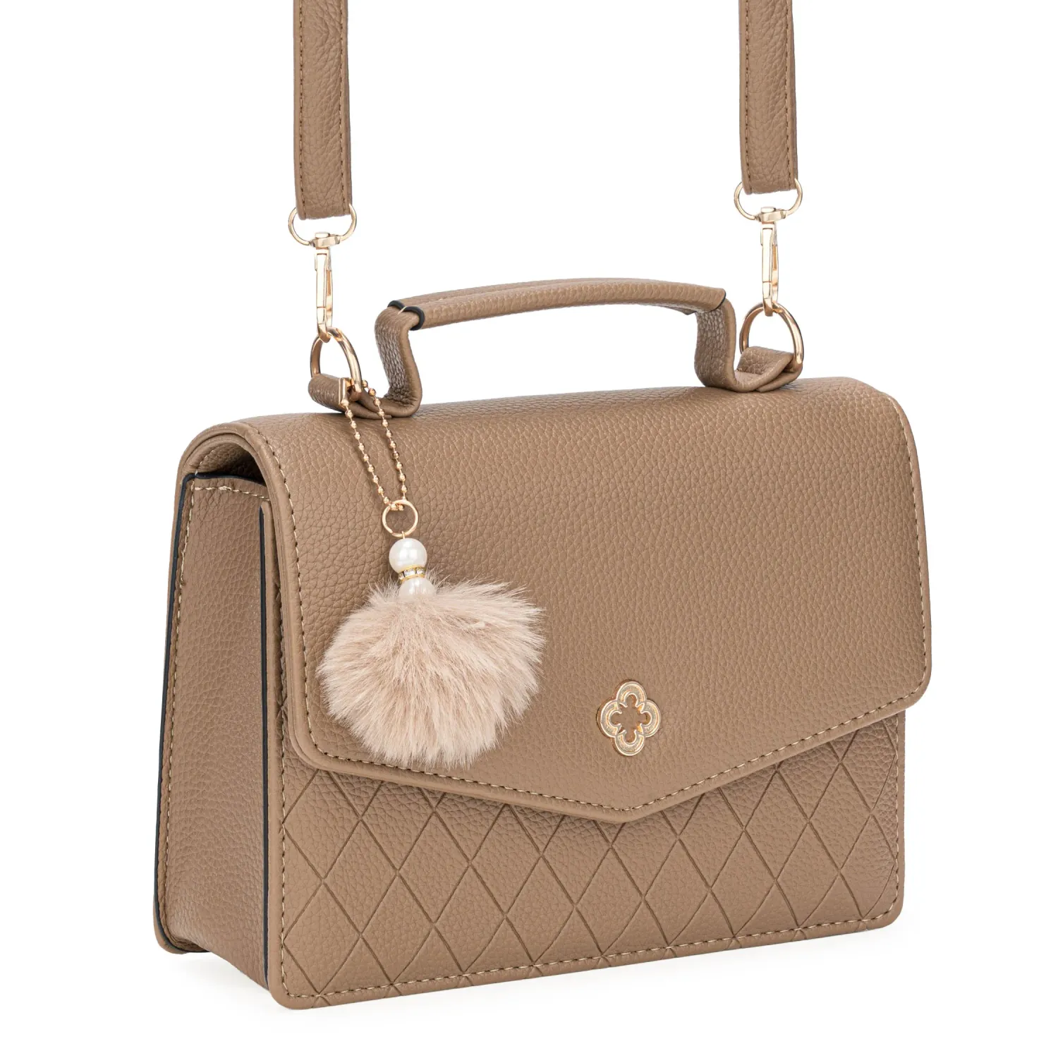 Cartera Limoni De Vestir Nesso color topo | Platanitos