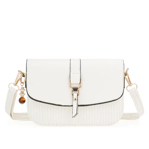 Cartera Limoni De Vestir Alisa color blanco | Platanitos