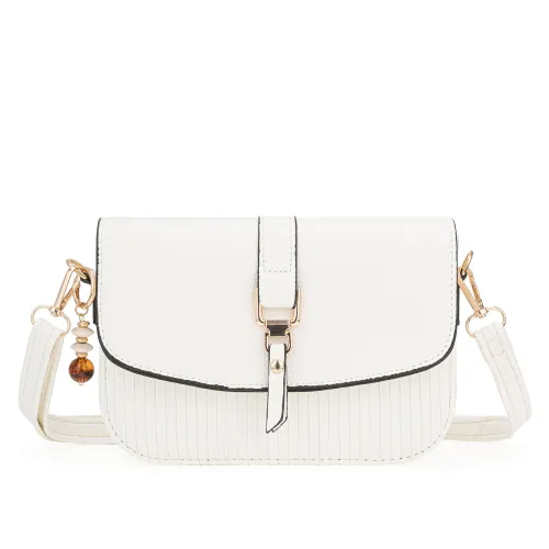 Cartera Limoni De Vestir Alisa color blanco | Platanitos