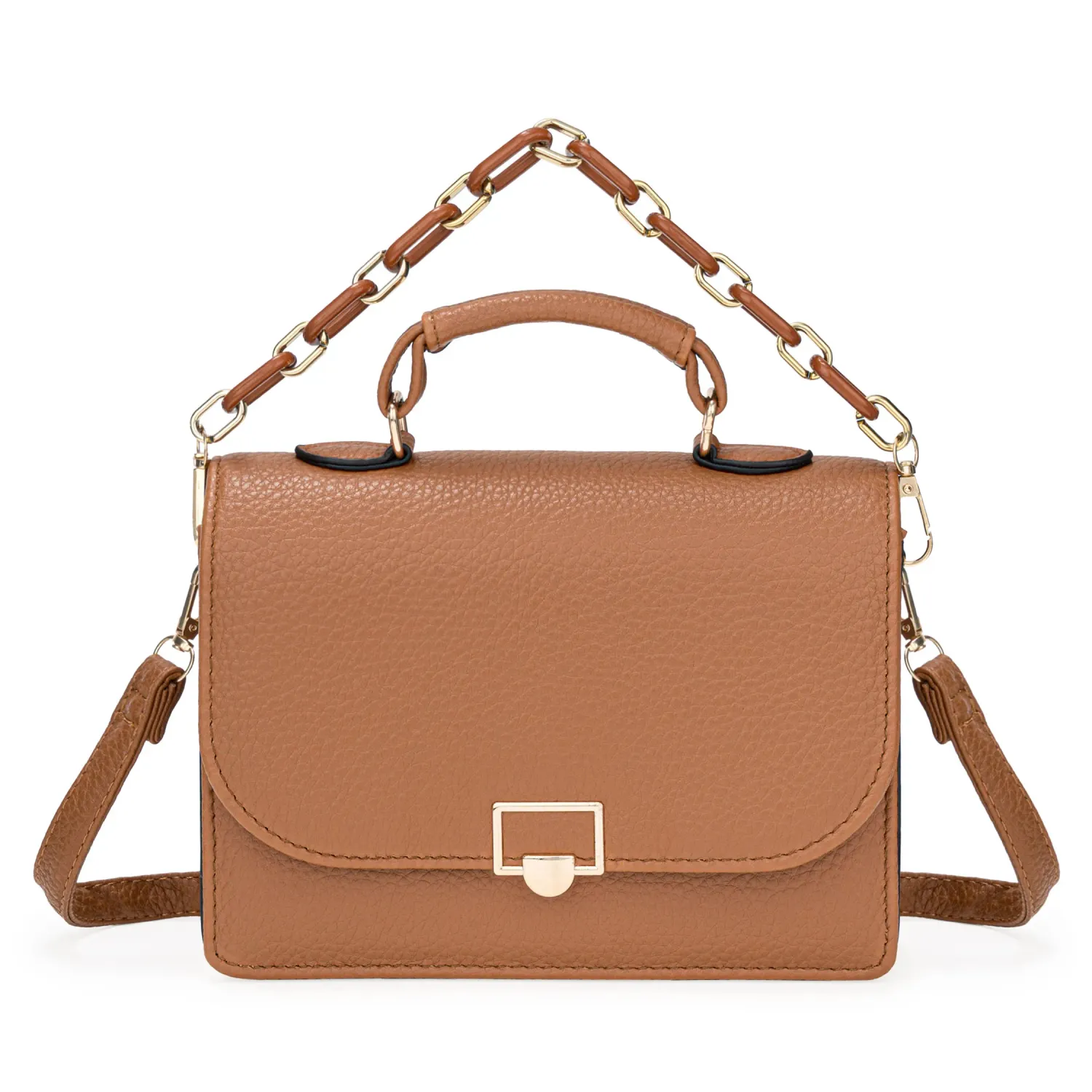 Cartera Limoni De Vestir Fernanda color camel | Platanitos