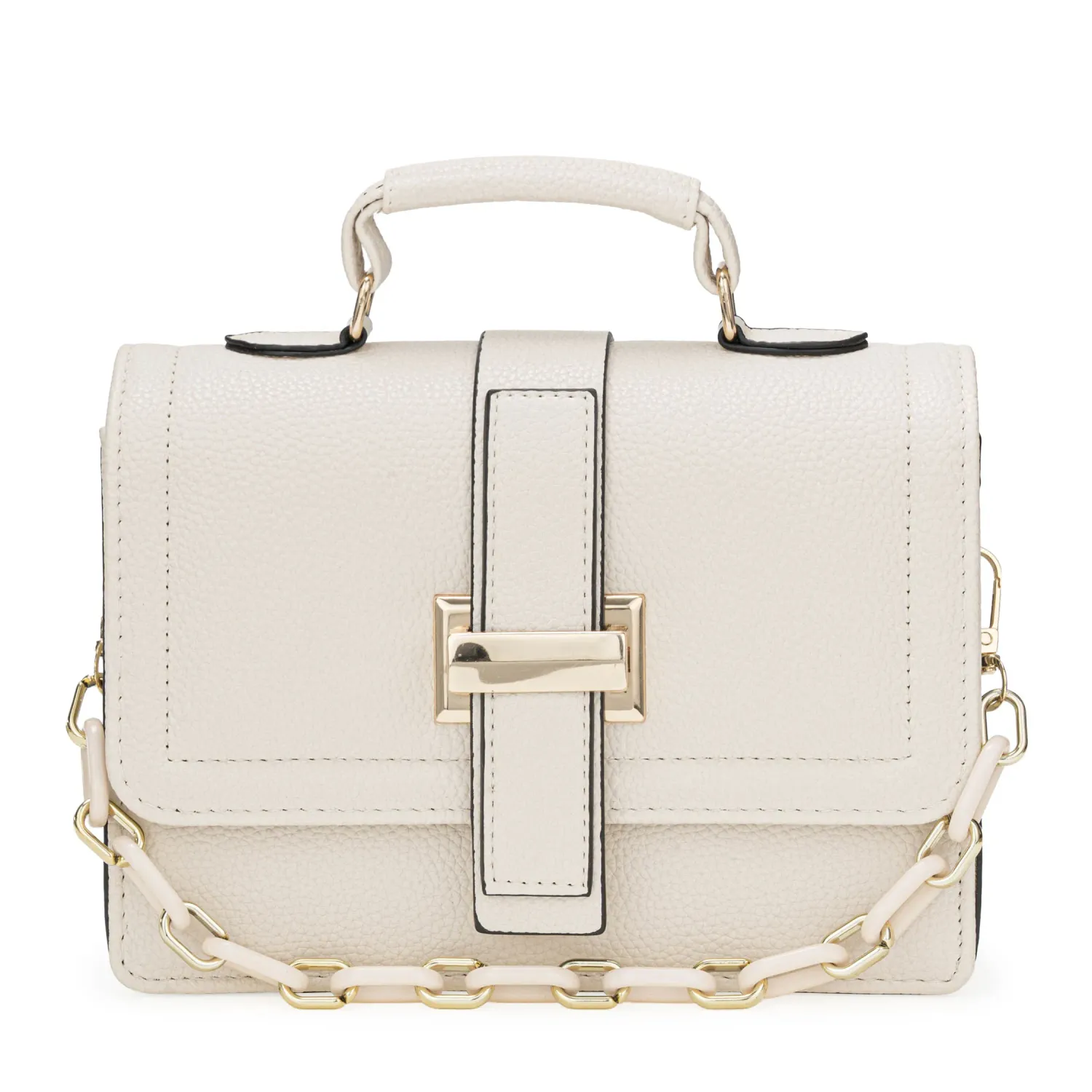 Cartera Limoni De Vestir Nadia color off white | Platanitos