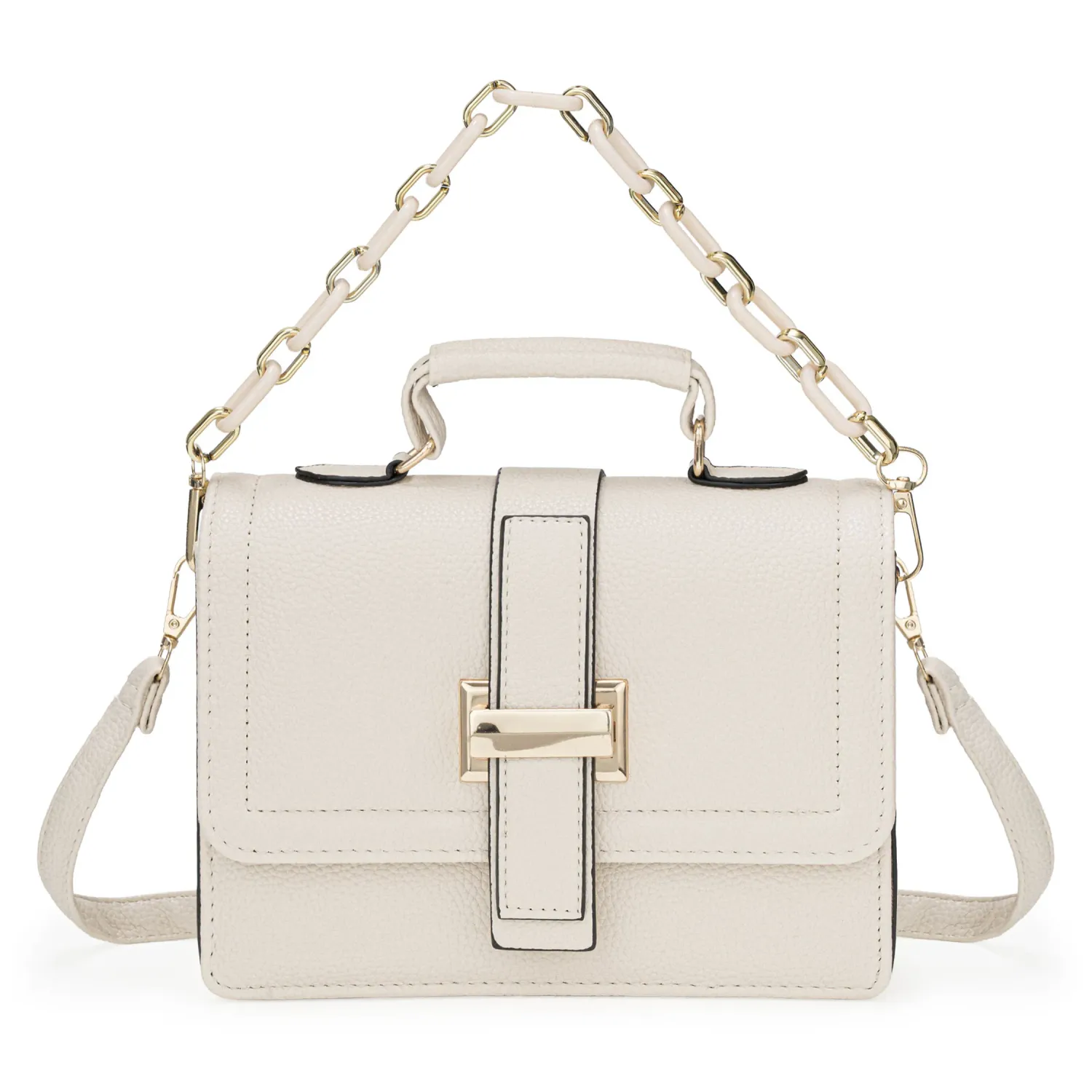 Cartera Limoni De Vestir Nadia color off white | Platanitos