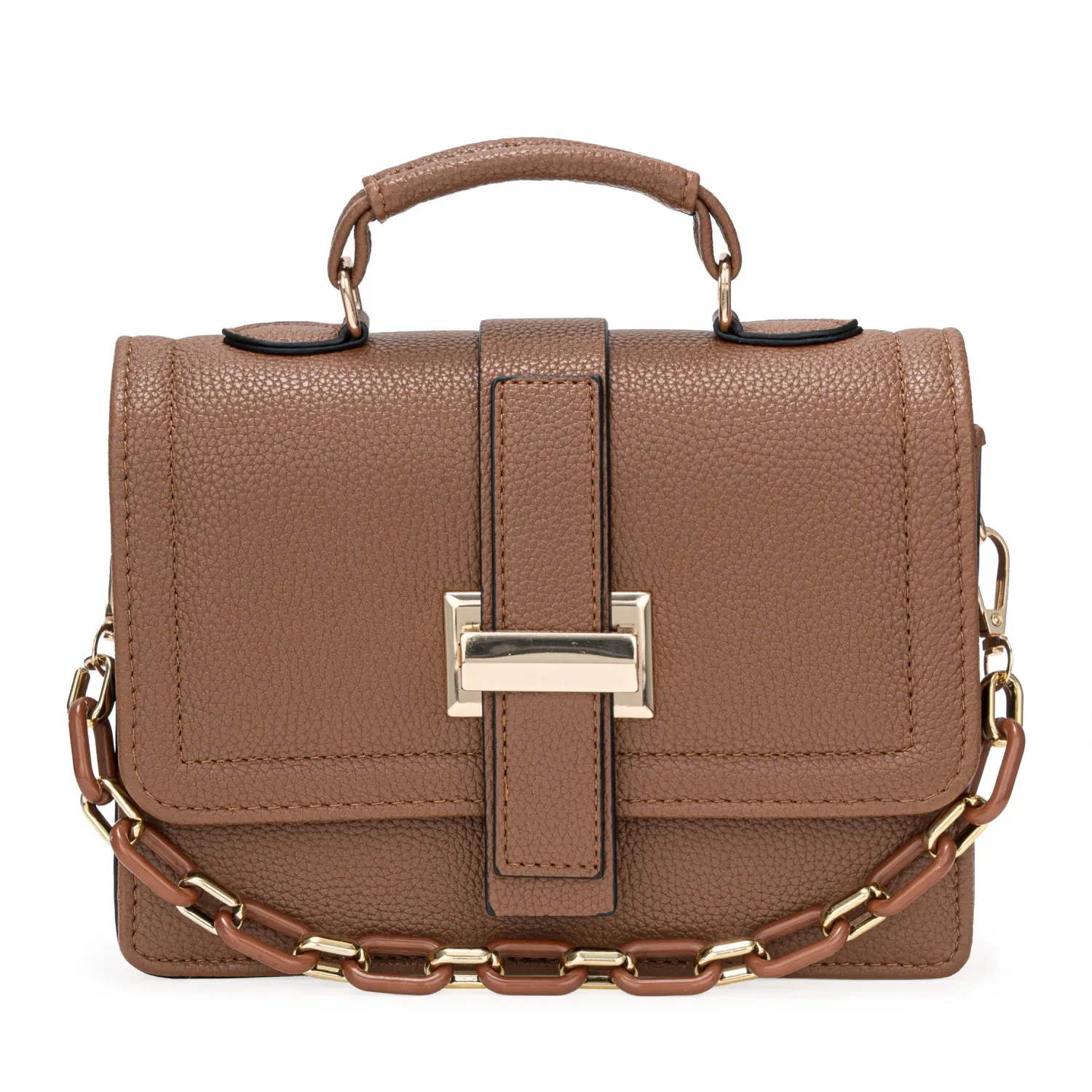 Cartera Limoni De Vestir Nadia color marron | Platanitos