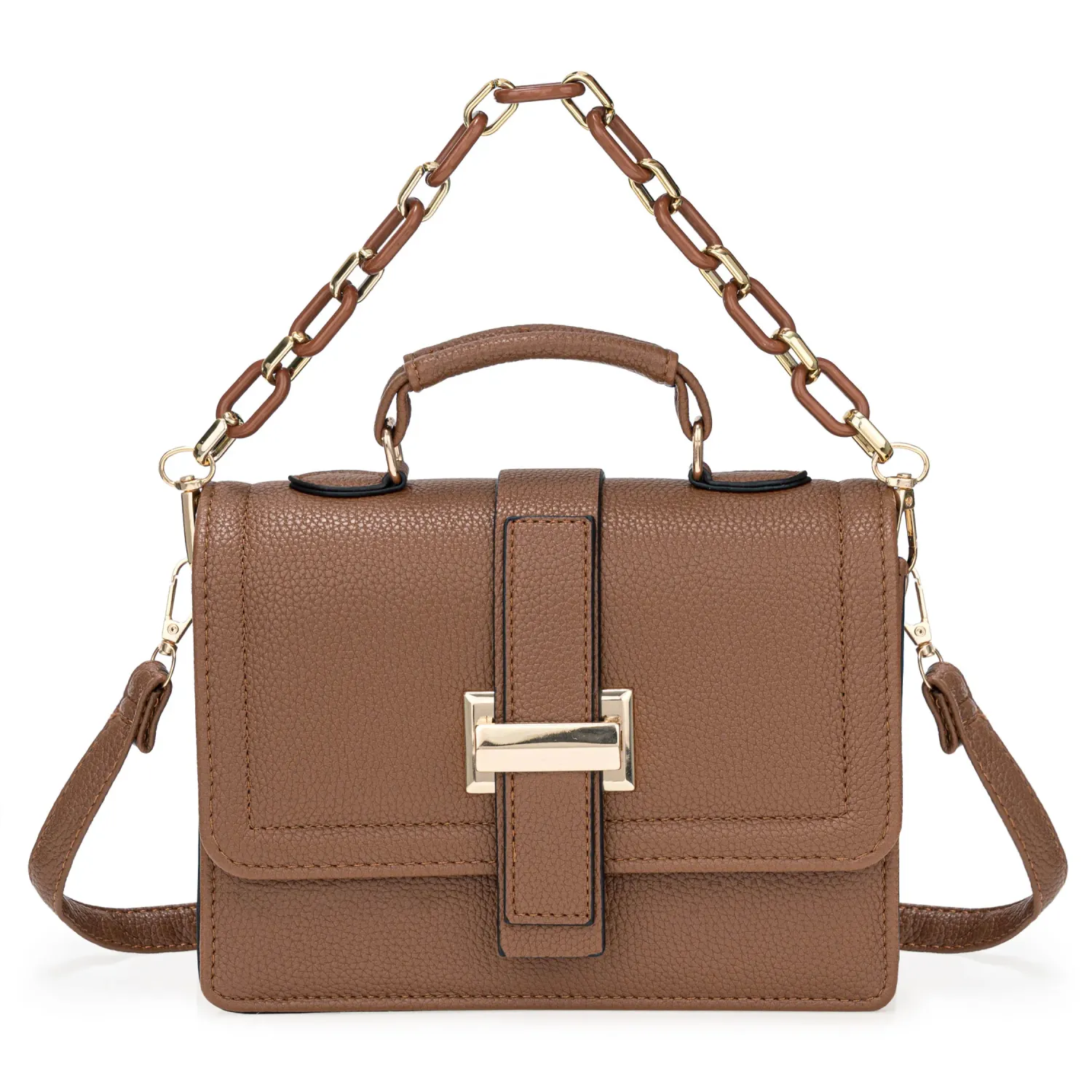 Cartera Limoni De Vestir Nadia color marron | Platanitos