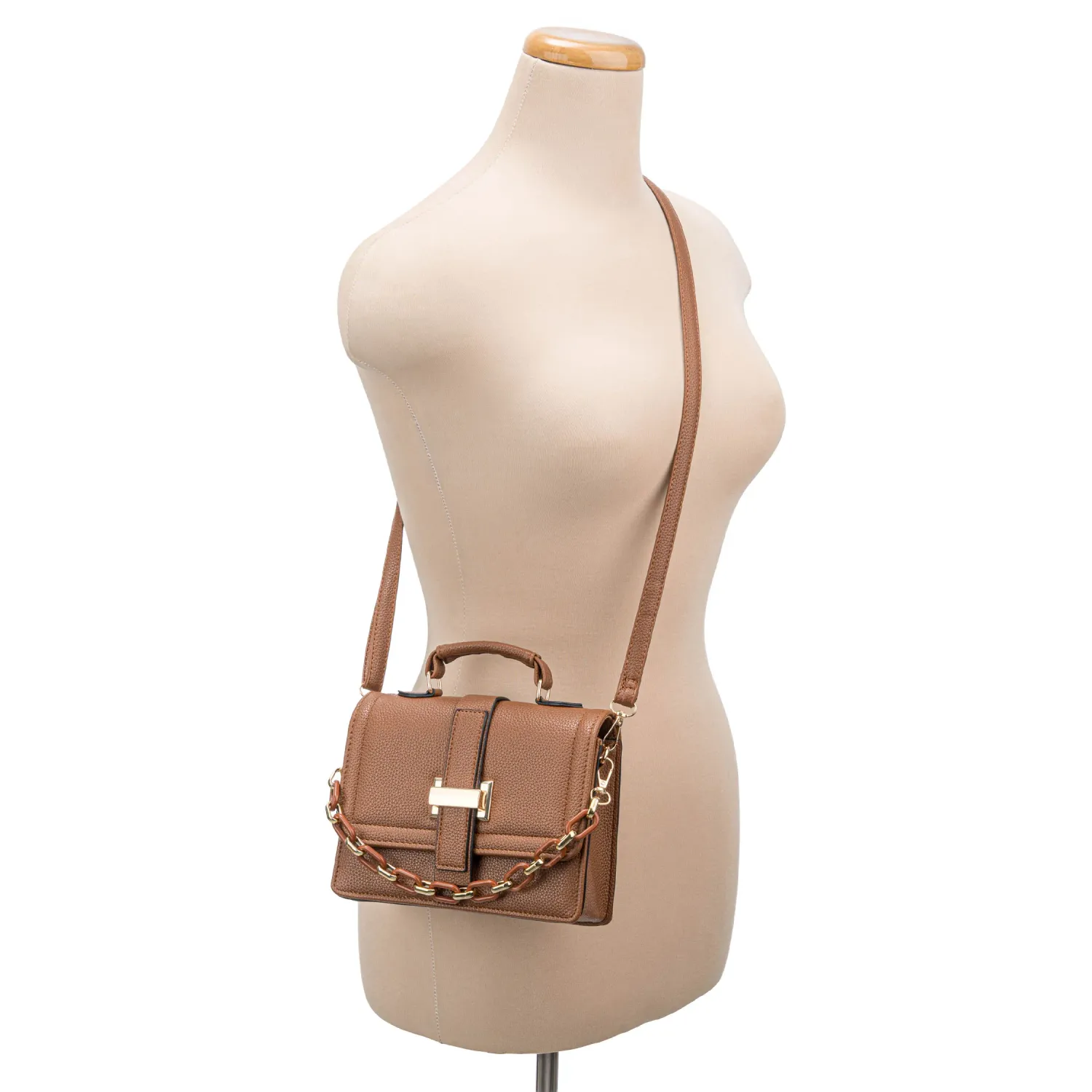 Cartera Limoni De Vestir Nadia color marron | Platanitos