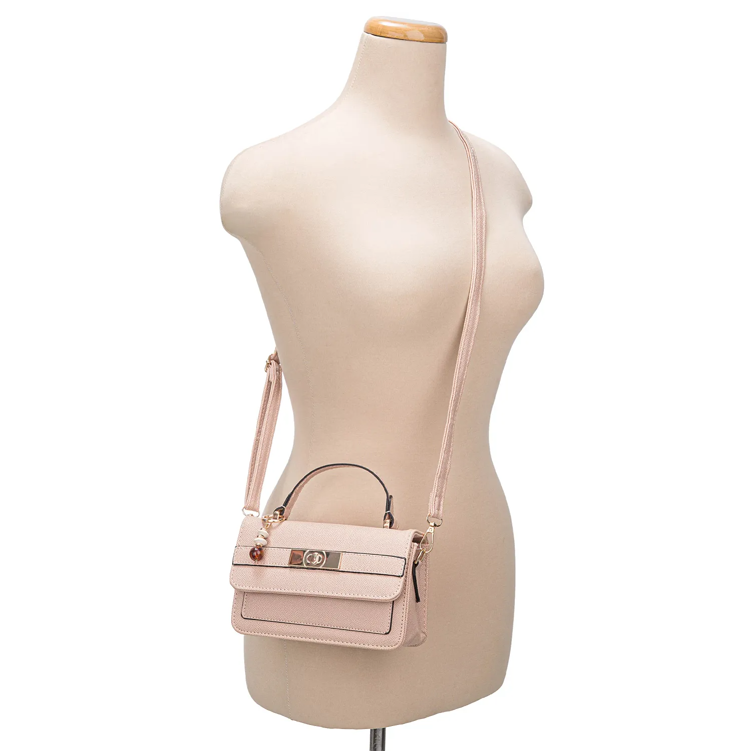 Cartera Limoni De Vestir Catalina color nude | Platanitos