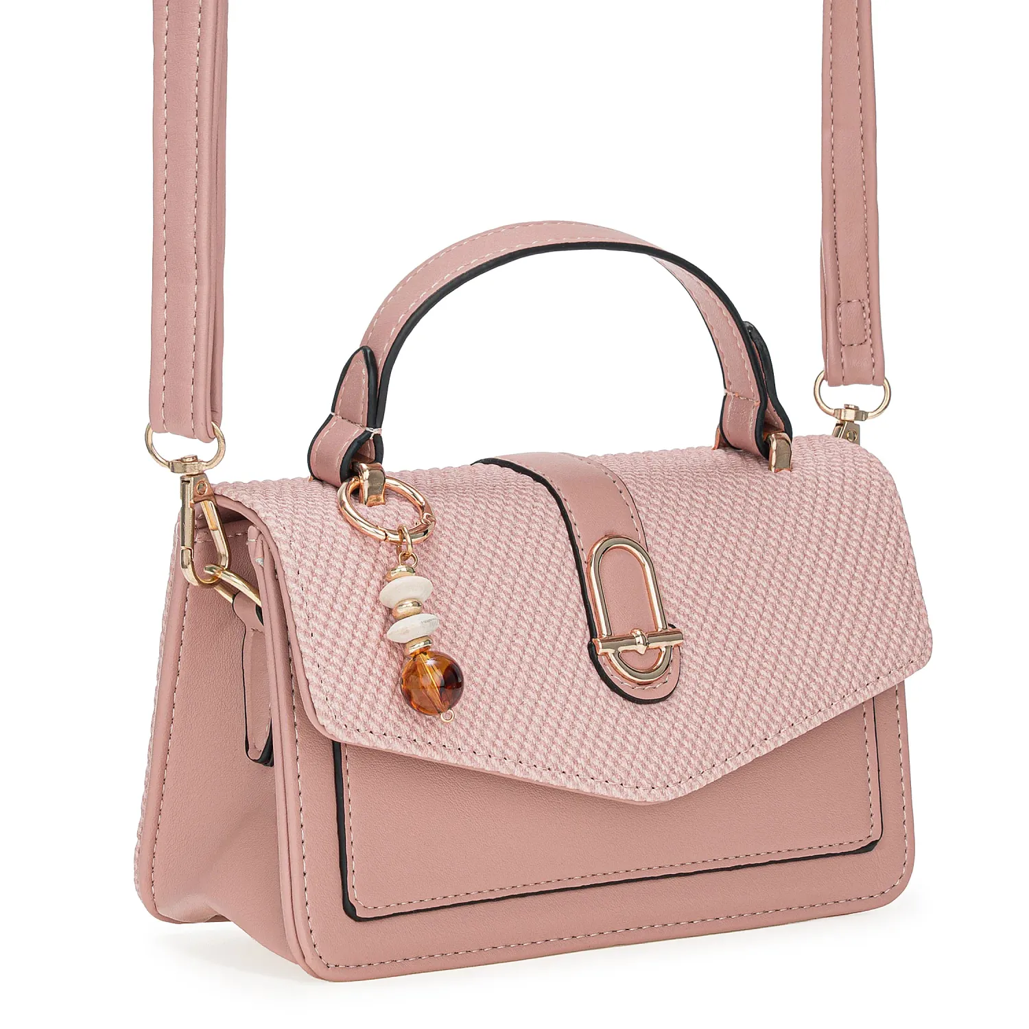 Cartera Limoni De Vestir Jolie color rosado | Platanitos