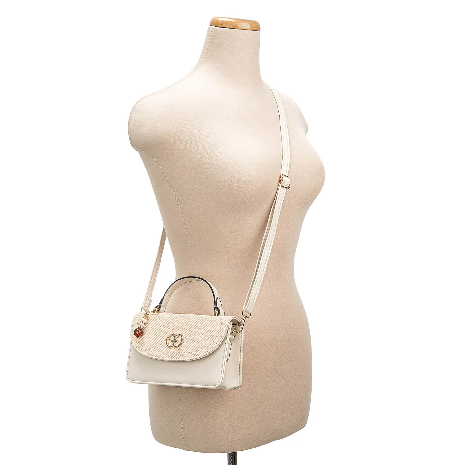 Cartera Limoni De Vestir Sasha color off white | Platanitos