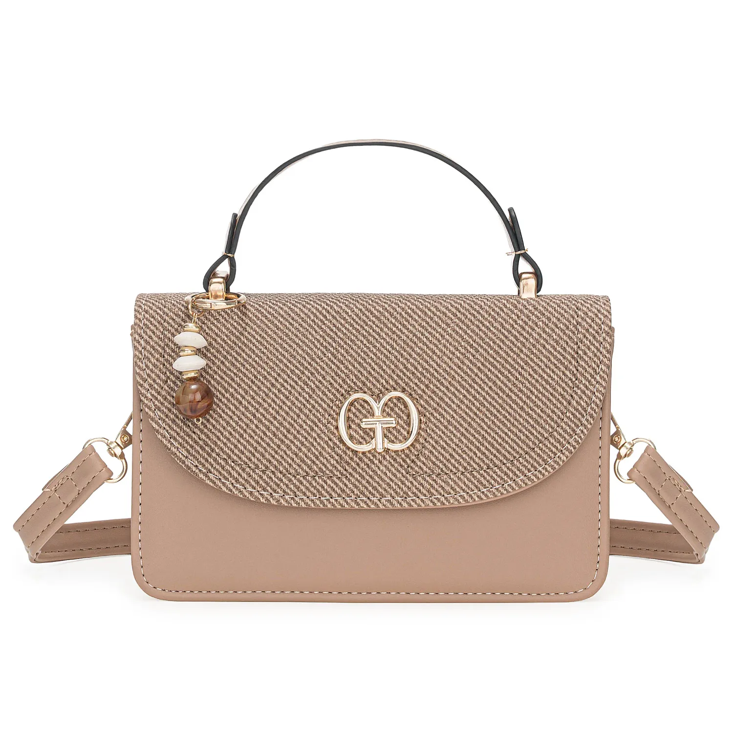 Cartera Limoni De Vestir Sasha color topo | Platanitos