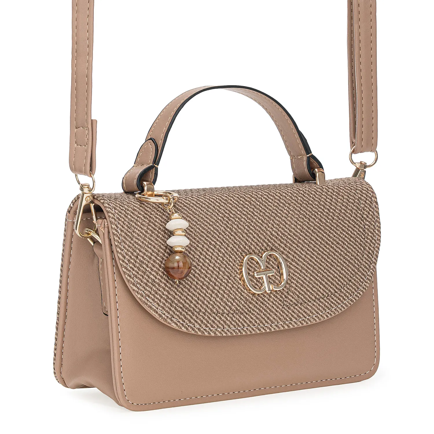 Cartera Limoni De Vestir Sasha color topo | Platanitos