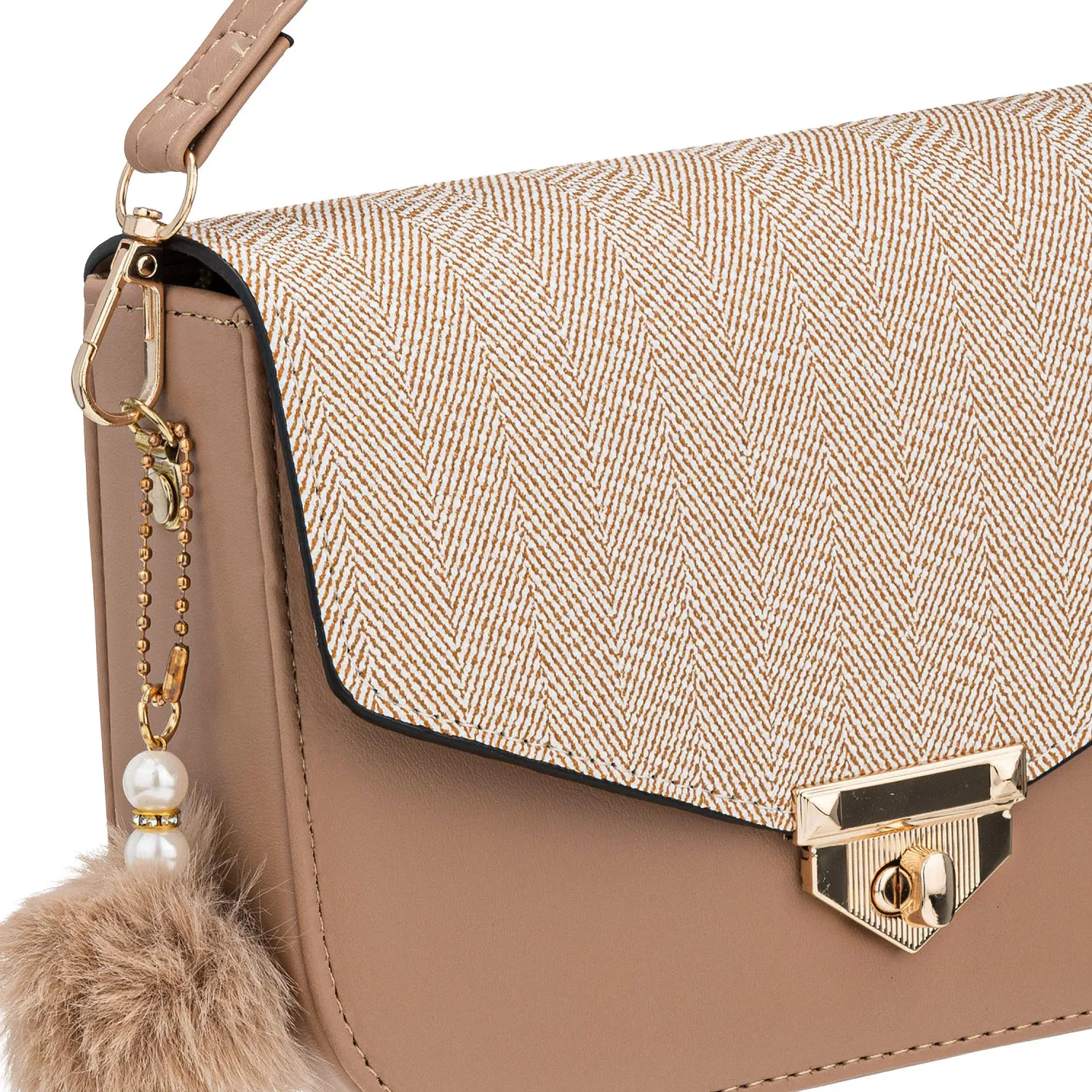 Cartera Limoni De Vestir Lirio color beige | Platanitos