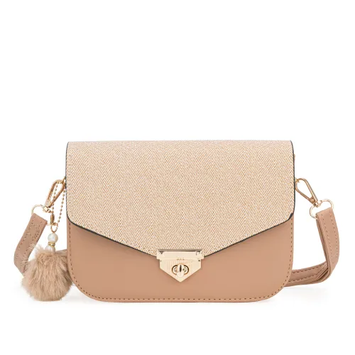 Cartera Limoni De Vestir Lirio color beige | Platanitos