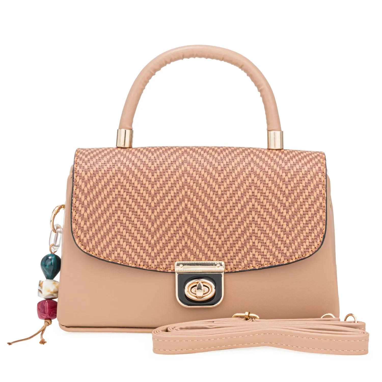 Cartera Limoni De Vestir Brigitte color beige oscuro | Platanitos