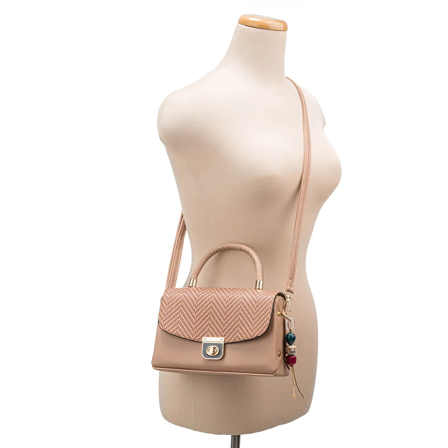 Cartera Limoni De Vestir Brigitte color beige oscuro | Platanitos