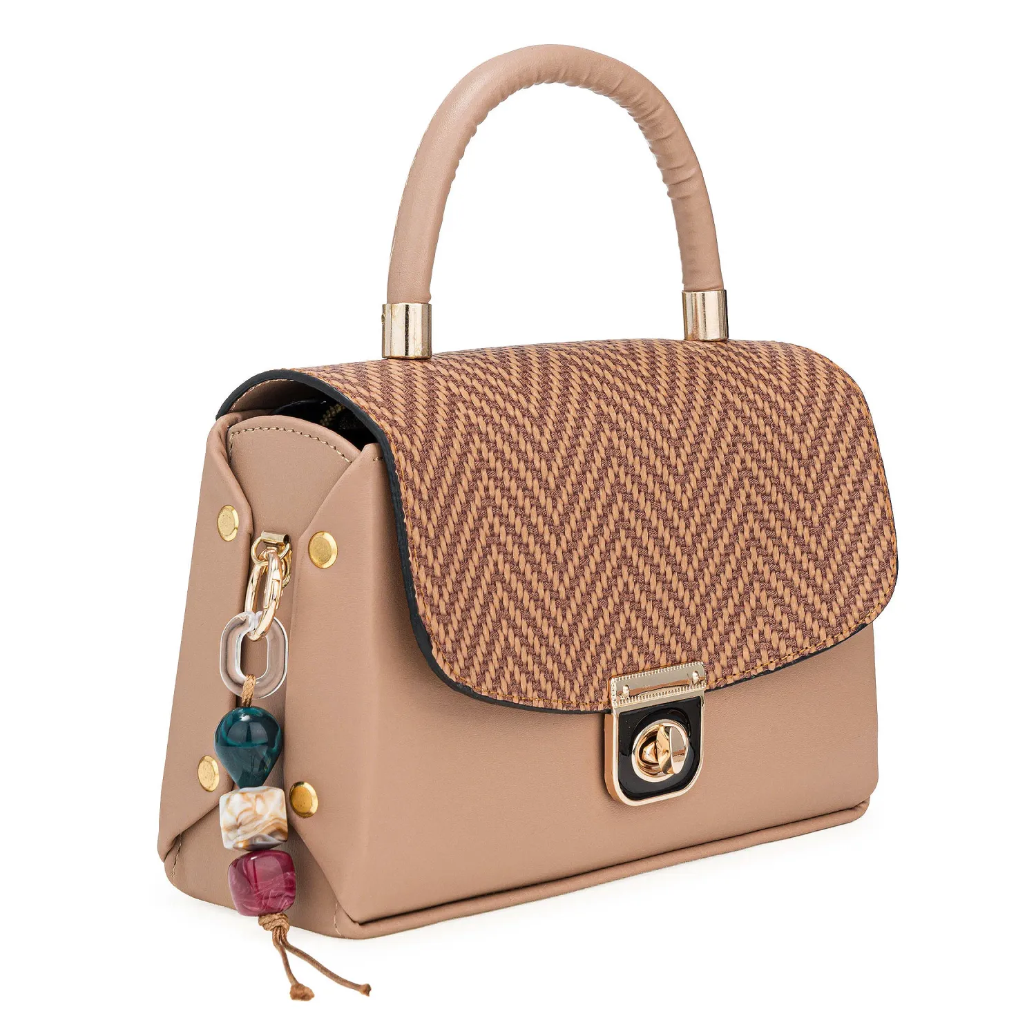 Cartera Limoni De Vestir Brigitte color beige oscuro | Platanitos