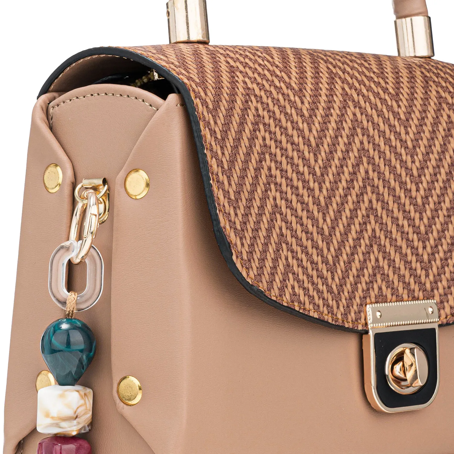 Cartera Limoni De Vestir Brigitte color beige oscuro | Platanitos