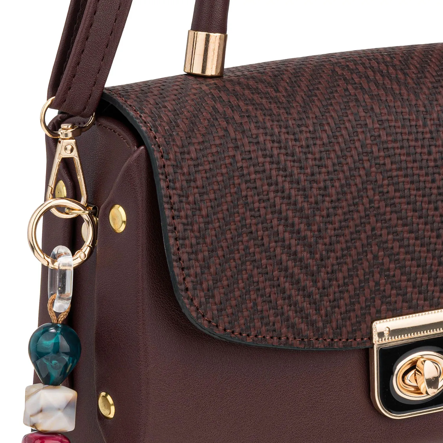 Cartera Limoni De Vestir Brigitte color marron oscuro. | Platanitos