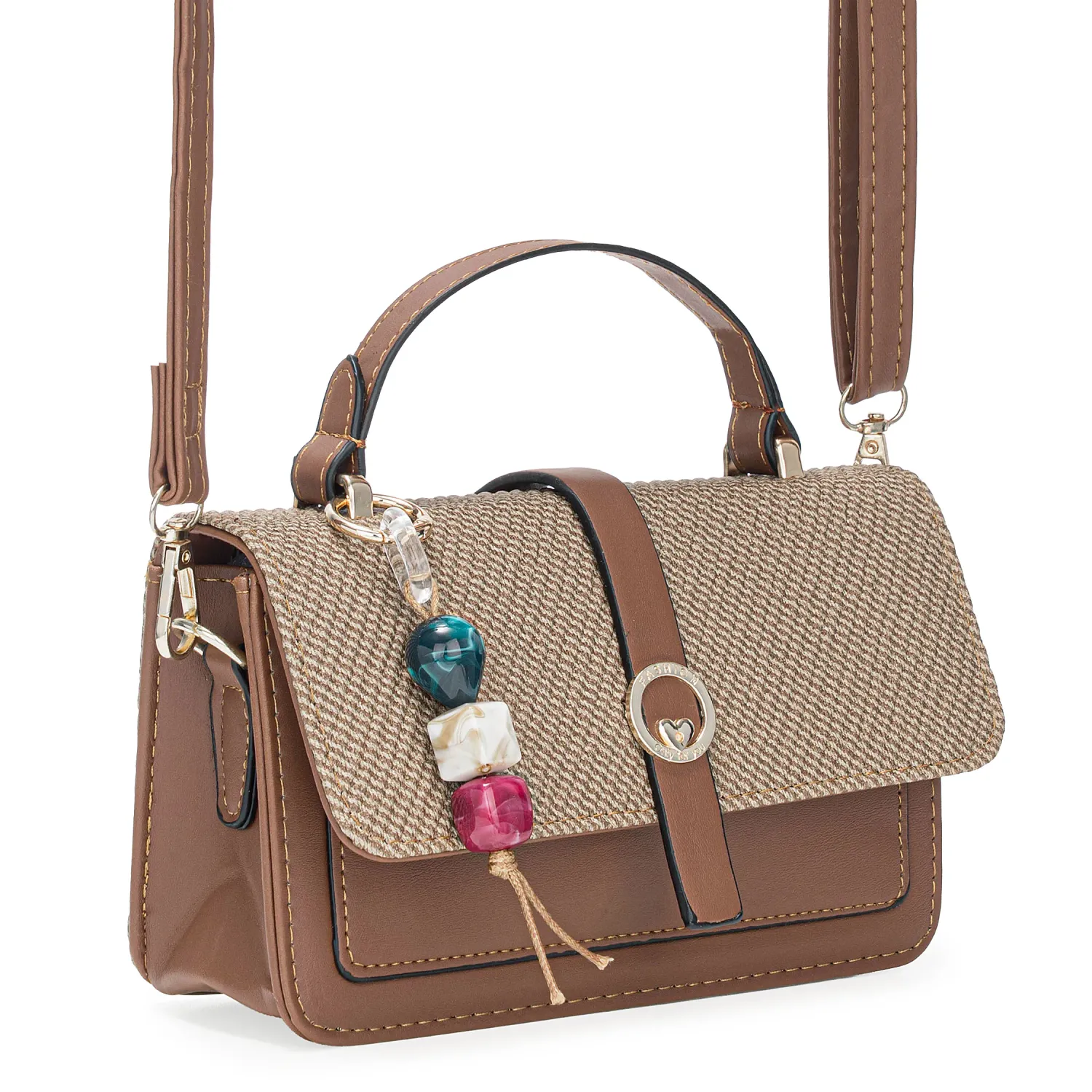 Cartera Limoni De Vestir Silvia color marron | Platanitos