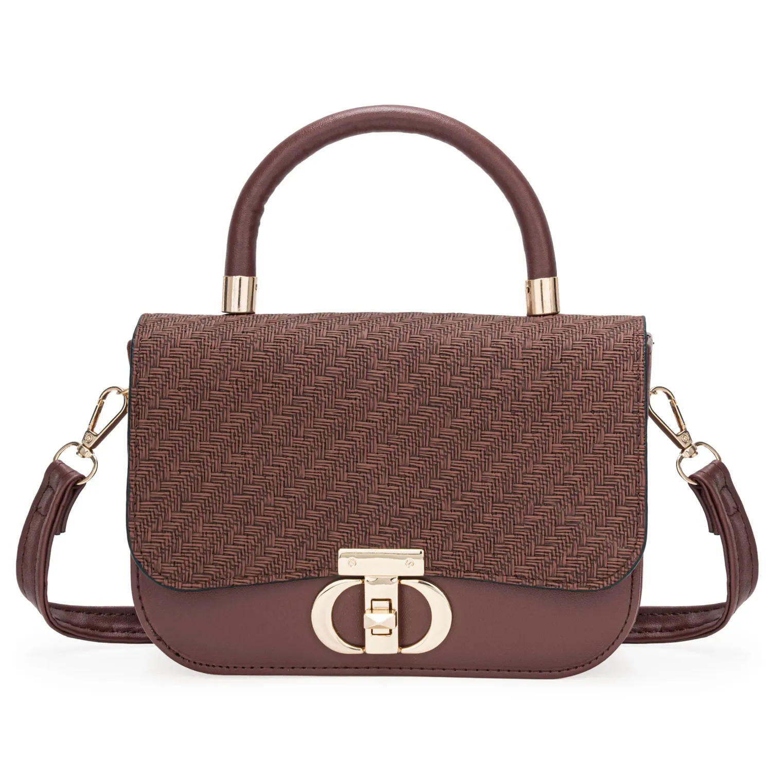 Cartera Limoni De Vestir Alessia color marron oscuro. | Platanitos